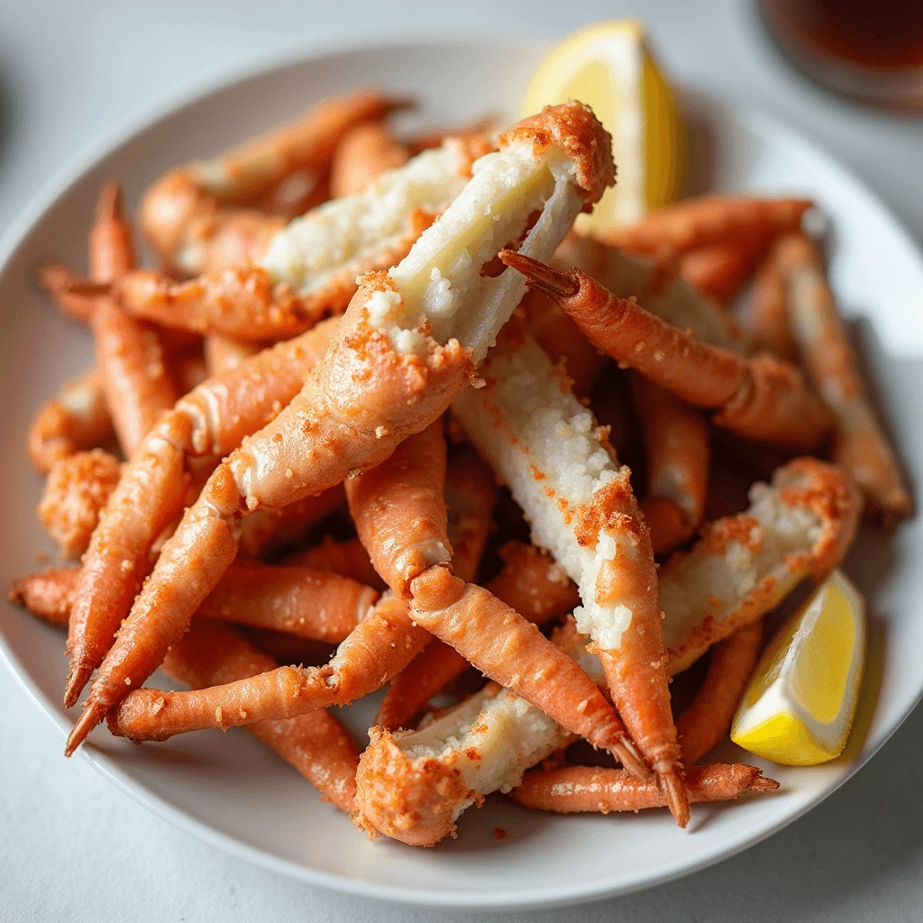 "Fresh Snow Crab Legs Cooked to Perfection"