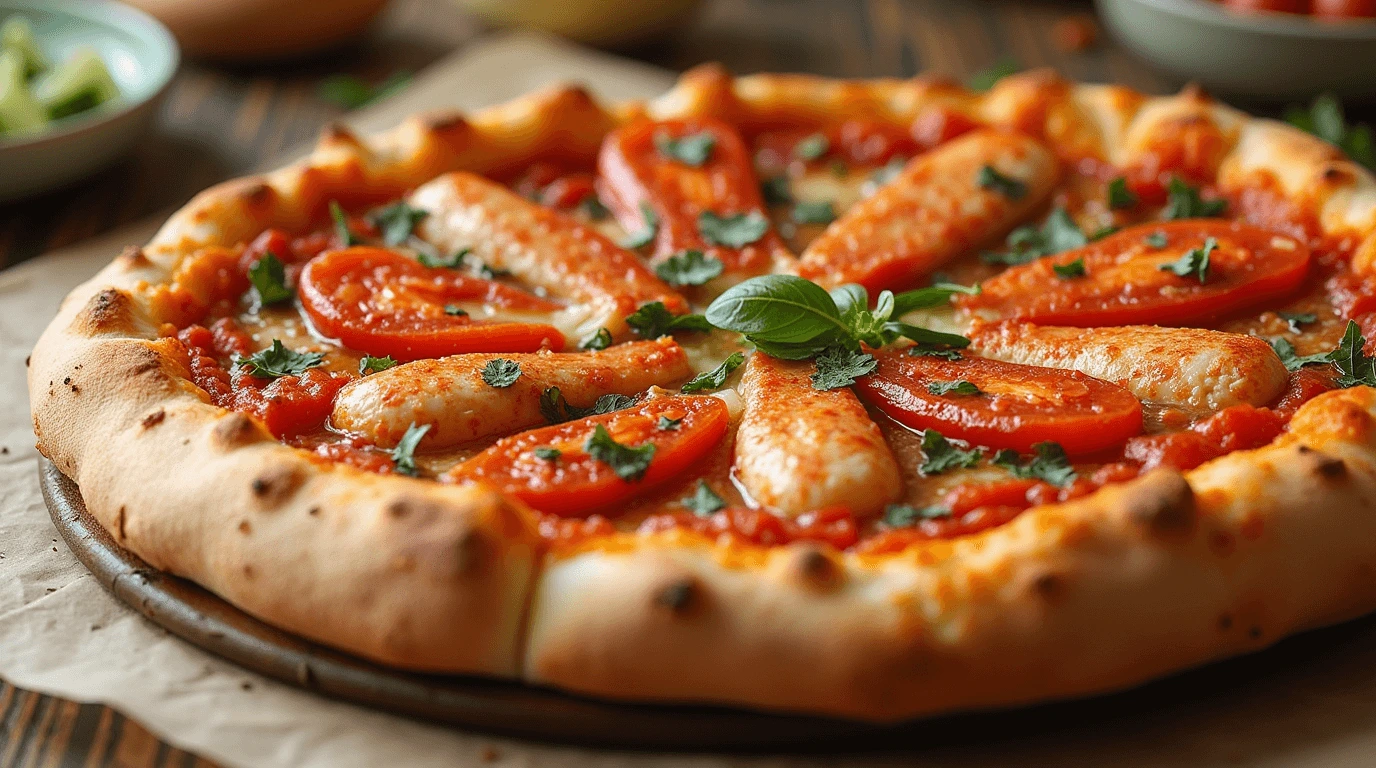 Delicious Homemade Crab Pizza with Fresh Seafood Toppings
